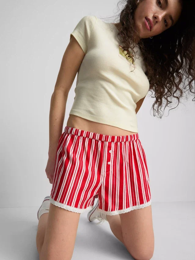 The primark scene | lace stripe boxer shorts