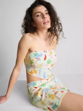 The primark scene | printed curved bandeau top