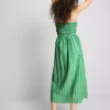 The primark scene | shirred stripe bandeau midi dress