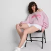 The primark scene | slogan off-shoulder sweatshirt