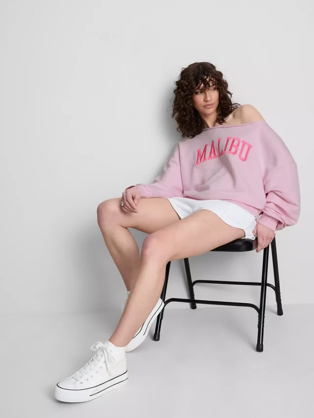 The primark scene | slogan off-shoulder sweatshirt
