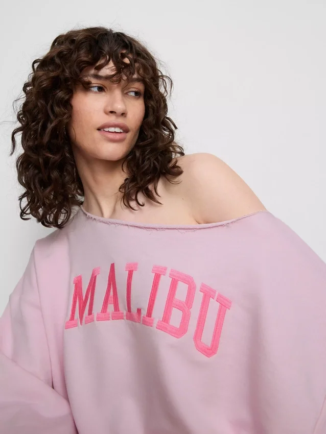 The primark scene | slogan off-shoulder sweatshirt