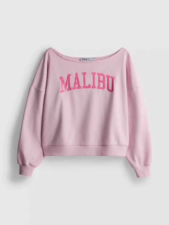 The primark scene | slogan off-shoulder sweatshirt