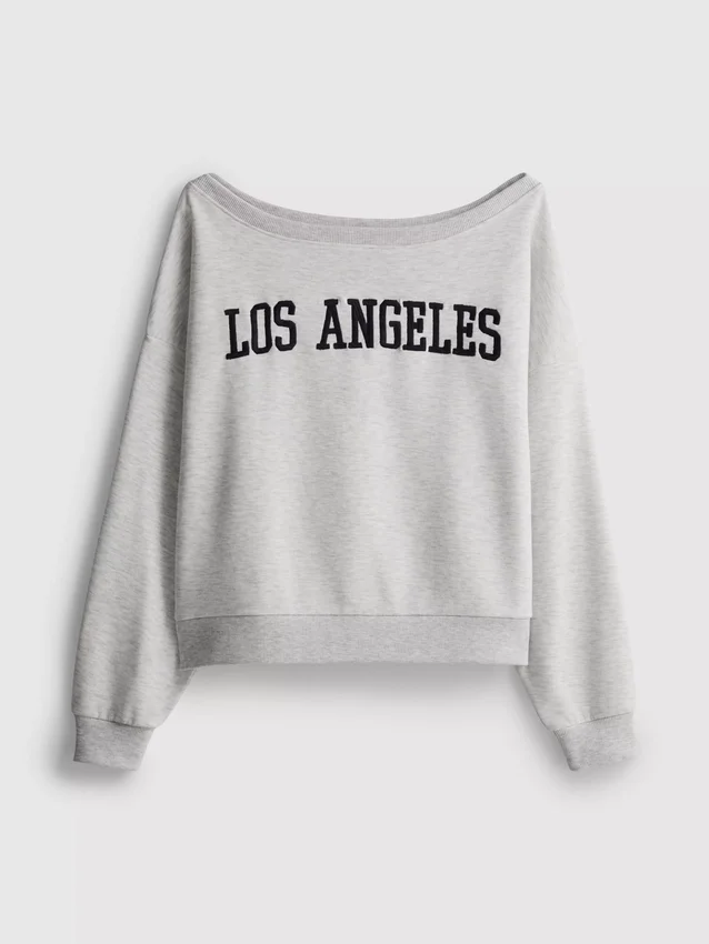 The primark scene | slogan off-shoulder sweatshirt