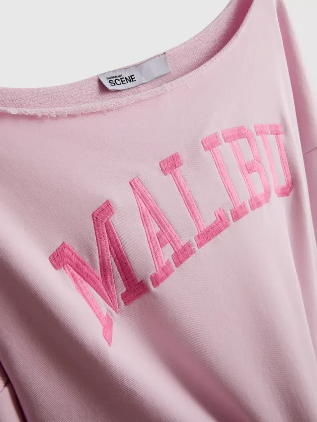 The primark scene | slogan off-shoulder sweatshirt