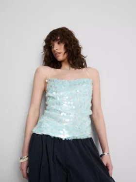 The primark scene | strappy sequin cowl-neck top