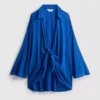 Tie-front beach shirt
