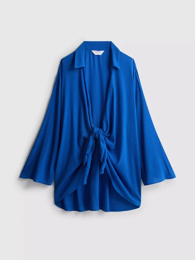 Tie-front beach shirt