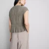 Tie-front crinkle top