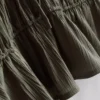 Tie-front crinkle top
