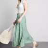 Tiered maxi skirt