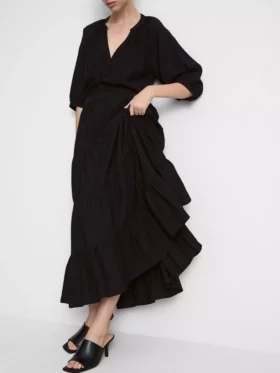 Tiered maxi skirt