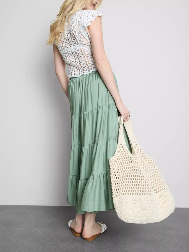 Tiered maxi skirt