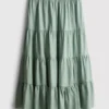 Tiered maxi skirt