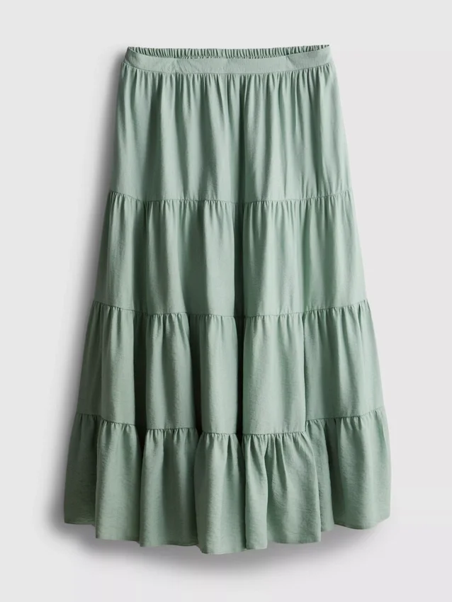 Tiered maxi skirt