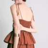 Tiered ruffle midi dress