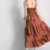 Tiered ruffle midi dress