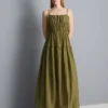 Tiered smock maxi dress