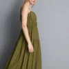 Tiered smock maxi dress