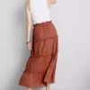Tiered voile maxi skirt