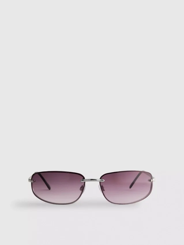 Tinted wrap-around sunglasses