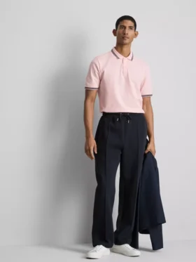 Tipped-collar polo shirt