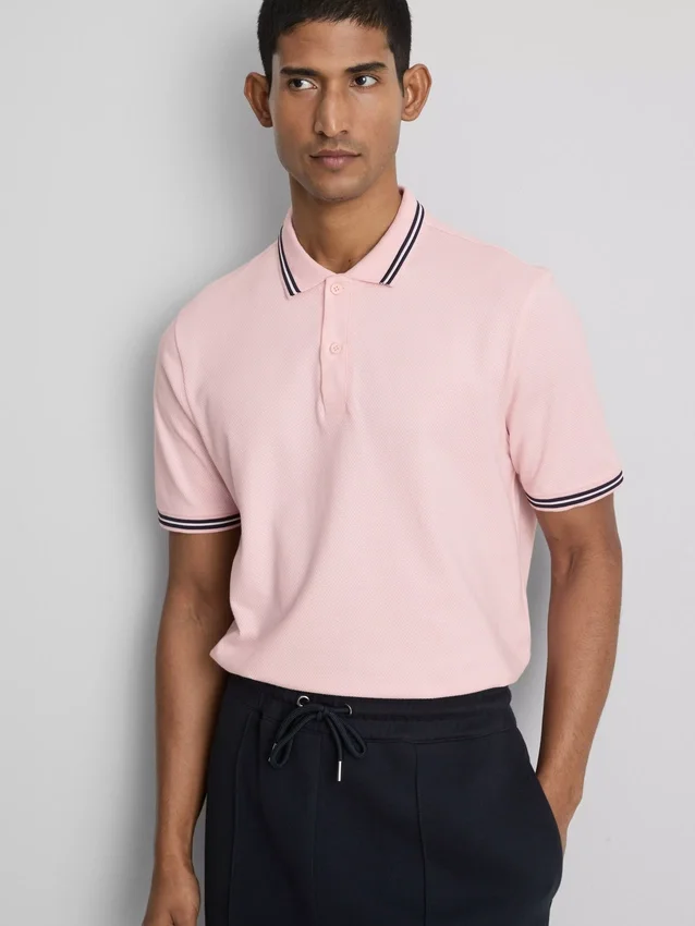 Tipped-collar polo shirt