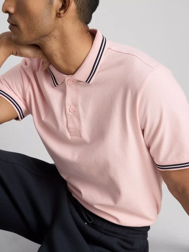 Tipped-collar polo shirt