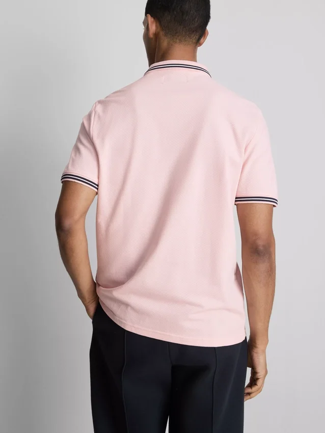 Tipped-collar polo shirt