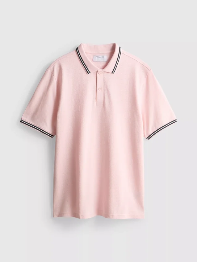 Tipped-collar polo shirt