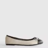 Toe-cap ballerina flats