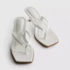 Toe post heeled mule sandals