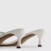 Toe post heeled mule sandals