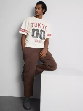 Tokyo short sleeve distressed graphic t-shirt