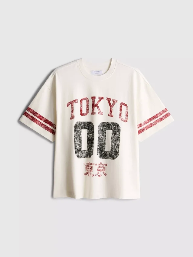 Tokyo short sleeve distressed graphic t-shirt