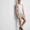 Toucan swim shorts with drawstring waistband