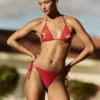 Toucan triangle bikini top