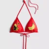 Toucan triangle bikini top