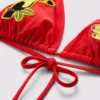 Toucan triangle bikini top