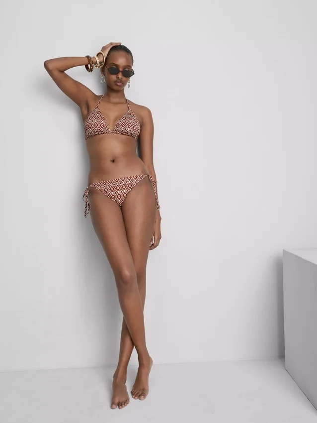 Triangle tie side bikini set