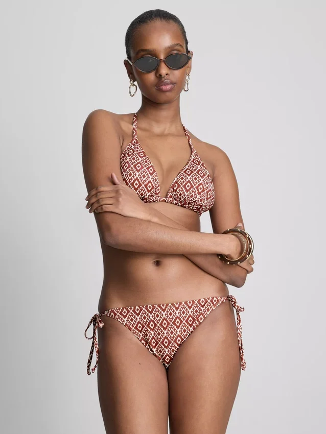 Triangle tie side bikini set