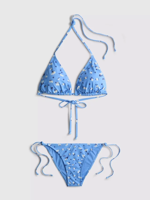 Triangle tie side bikini set