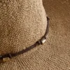 Trimmed straw cowboy hat