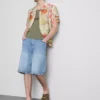 Tropical postcard short-sleeve button-down shirt