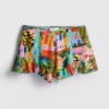 Tropical printed frill shorts