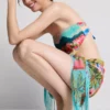 Tropical printed fringe sarong