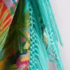 Tropical printed fringe sarong