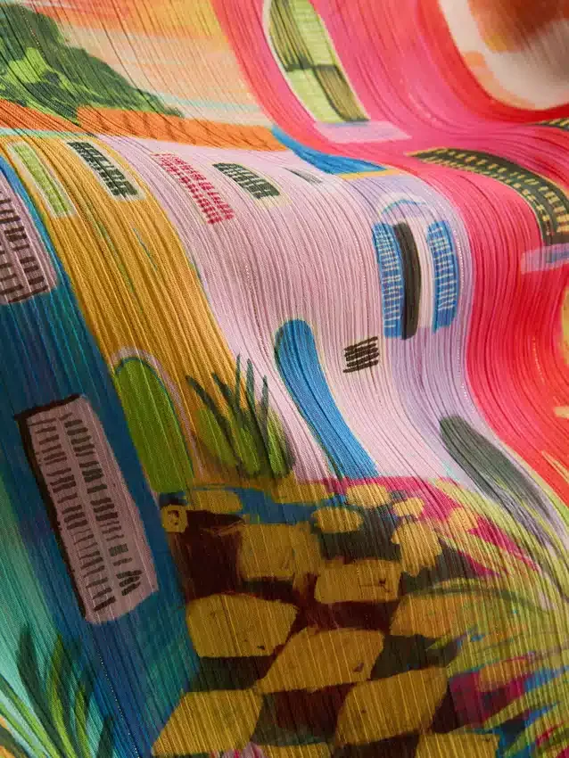 Tropical printed fringe sarong