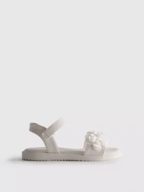 Tulle flower occasion sandals