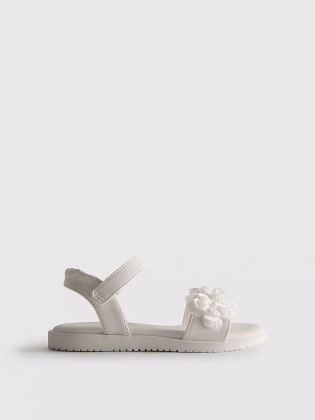 Tulle flower occasion sandals